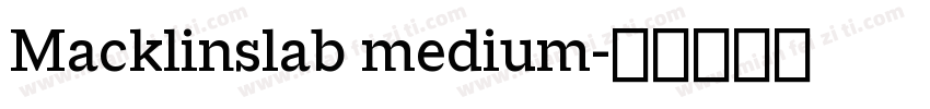 Macklinslab medium字体转换